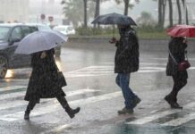 ONAMET emite aviso para 13 provincias del país por lluvias