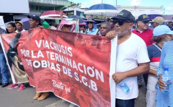 Cientos marchan en Sabana Grande de Boyá en demanda de obras y construcción de carreteras